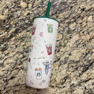 Starbucks X Roller Rabbit Collab Stainless Steel Tumbler